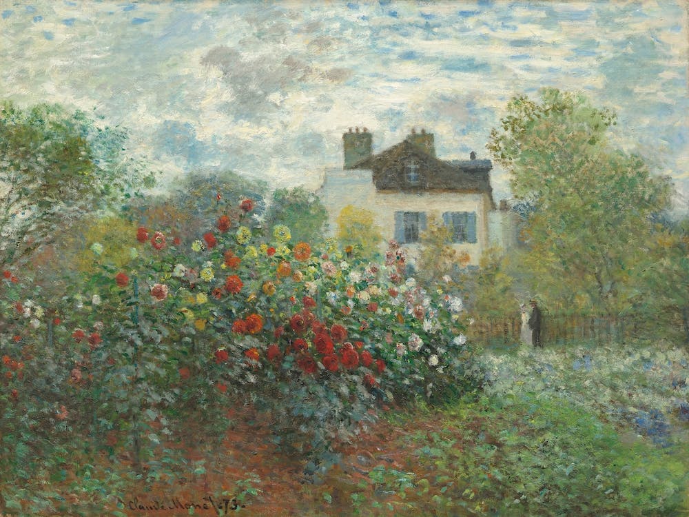The Artist's Garden In Argenteuil (A Corner Of The Garden With Dahlias), (1873), Claude Monet
