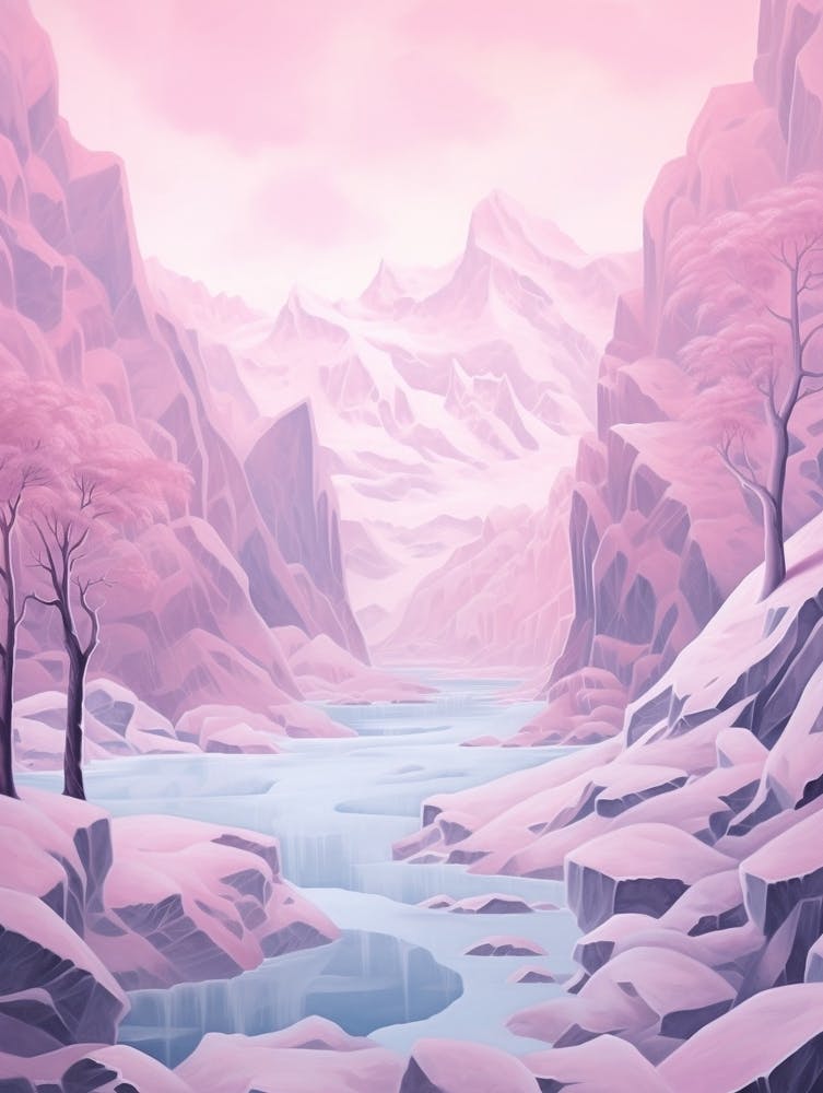 Dreamy Winter Painting Jostedalsbreen National Park Norway 1