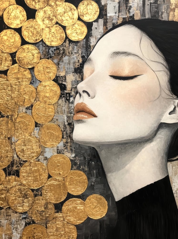 Woman With Gold Coins
