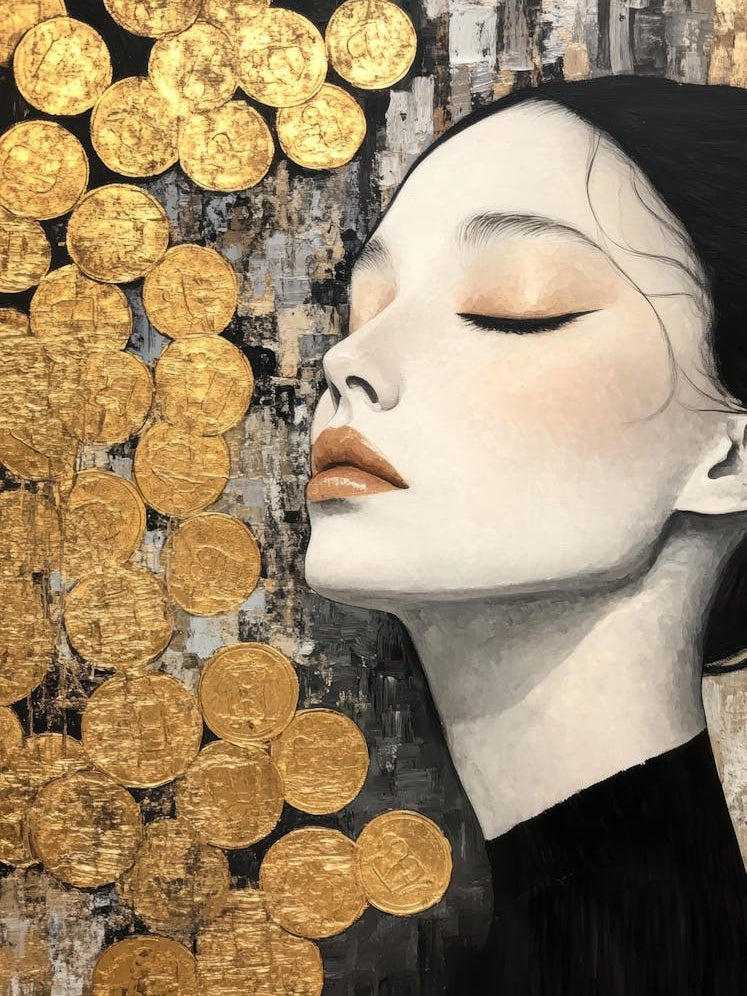 Woman With Gold Coins