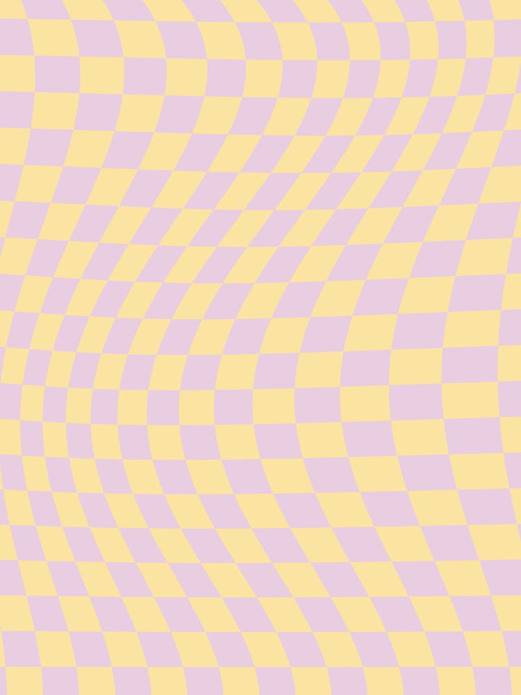 Warped Check Lilac And Yellow