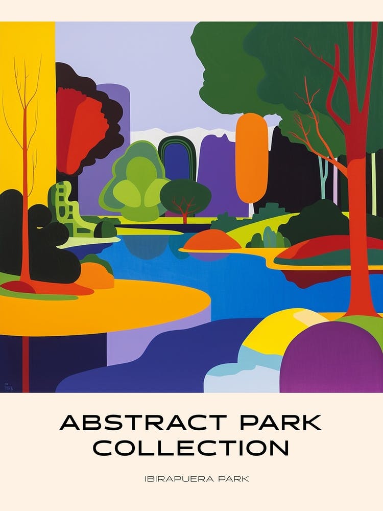 Abstract Park Collection Poster Ibirapuera Park Sao Paulo 2