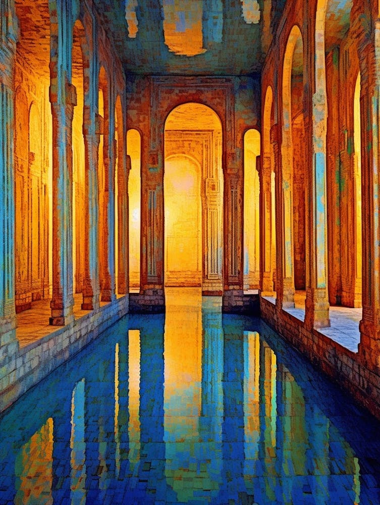 Basilica Cistern Yerebatan Sarnc Pixel Art 12