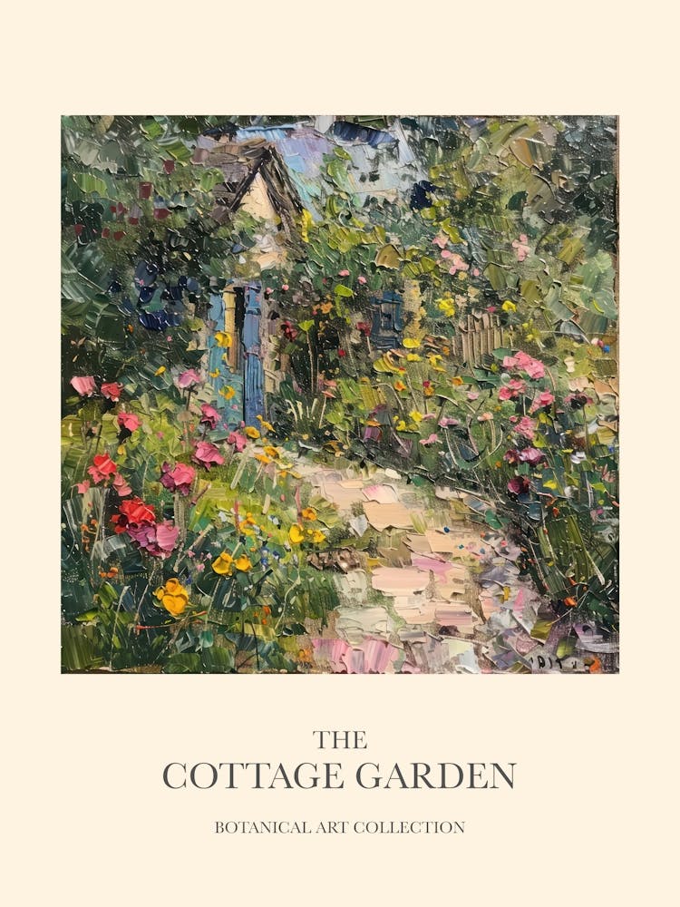 Flower Symphony Cottage Garden Poster 1