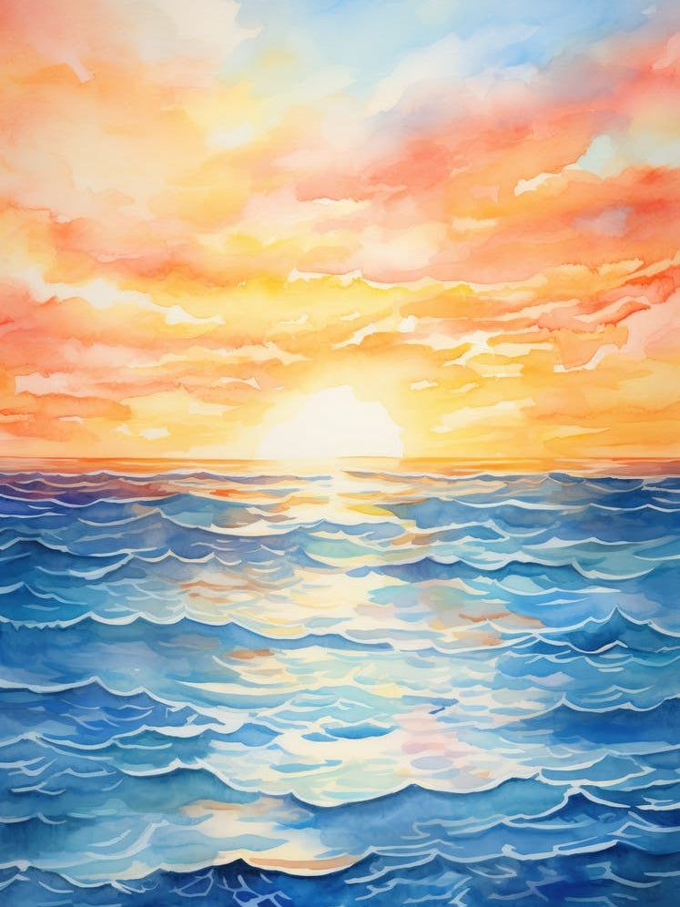 Sunset Over The Ocean 2