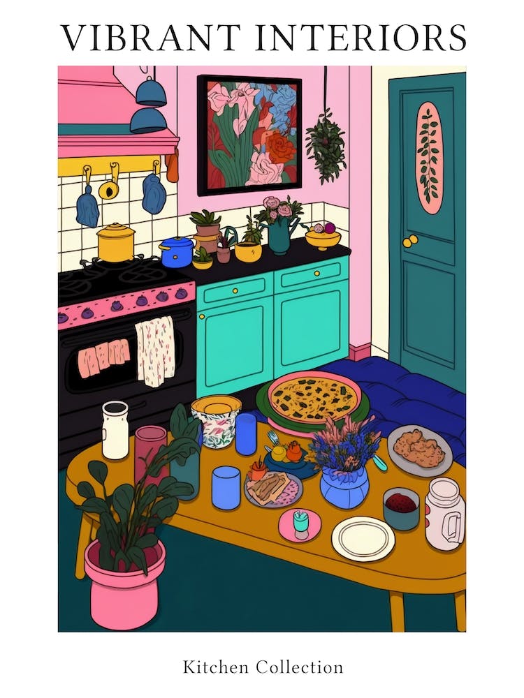 Vibrant Interiors Kitchen Collection Illustration
