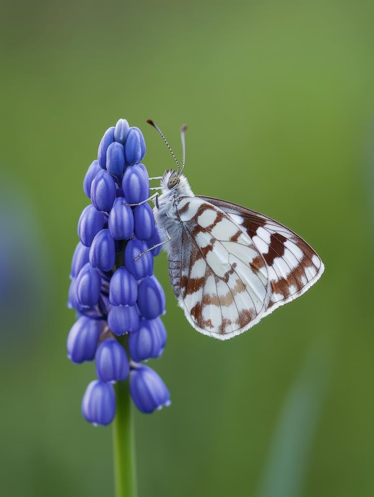 Butterfly On Bluebells