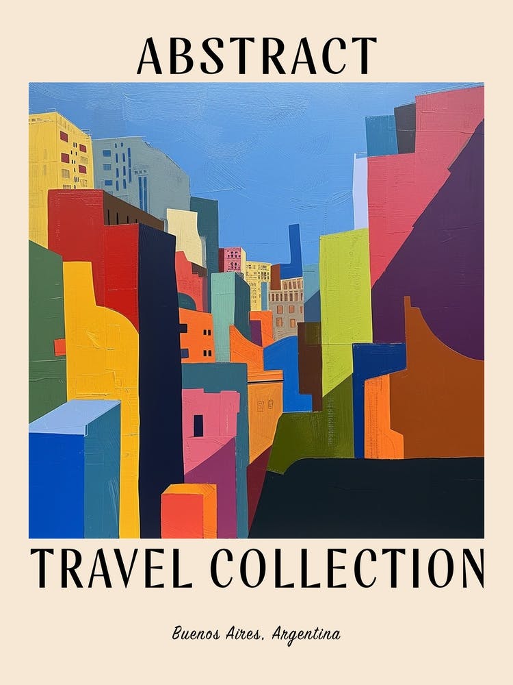 Abstract Travel Collection Poster Buenos Aires Argentina 3