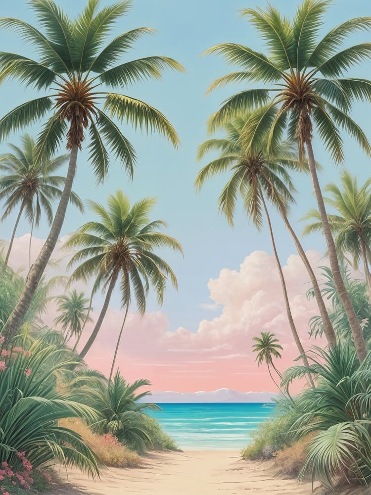 Tropical Palm Trees On The Beach no2