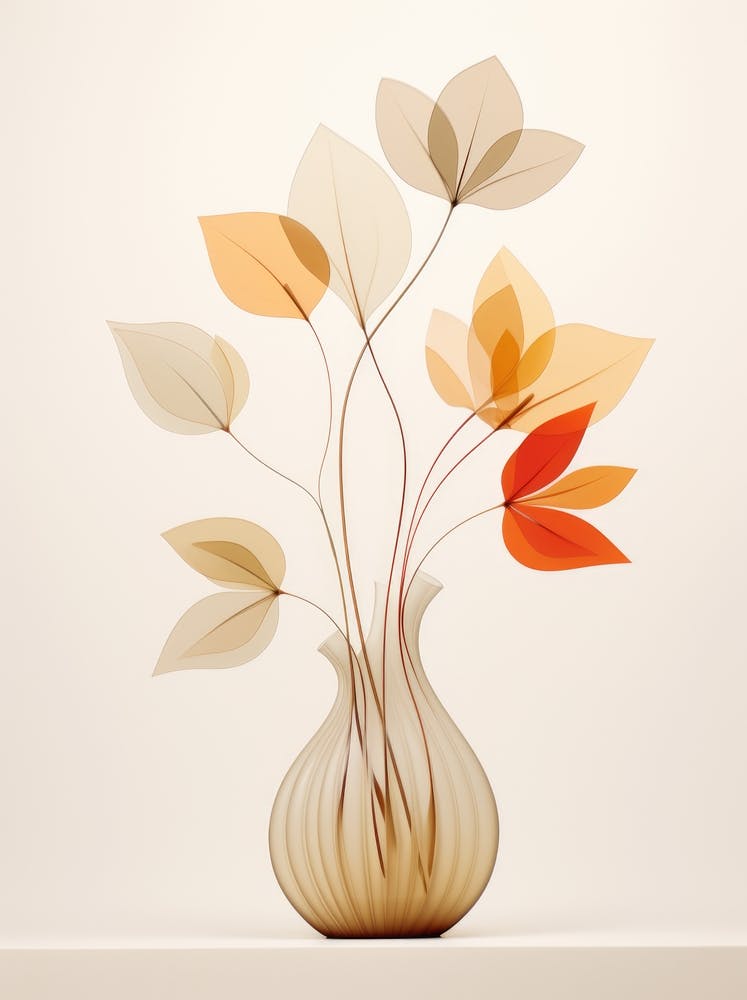 Abstrakte Blumenarrangement in einer Vase