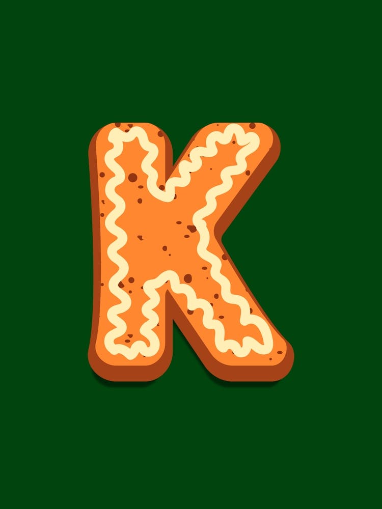 Gingerbread Christmas Letters Living Room Holiday Display Green 11