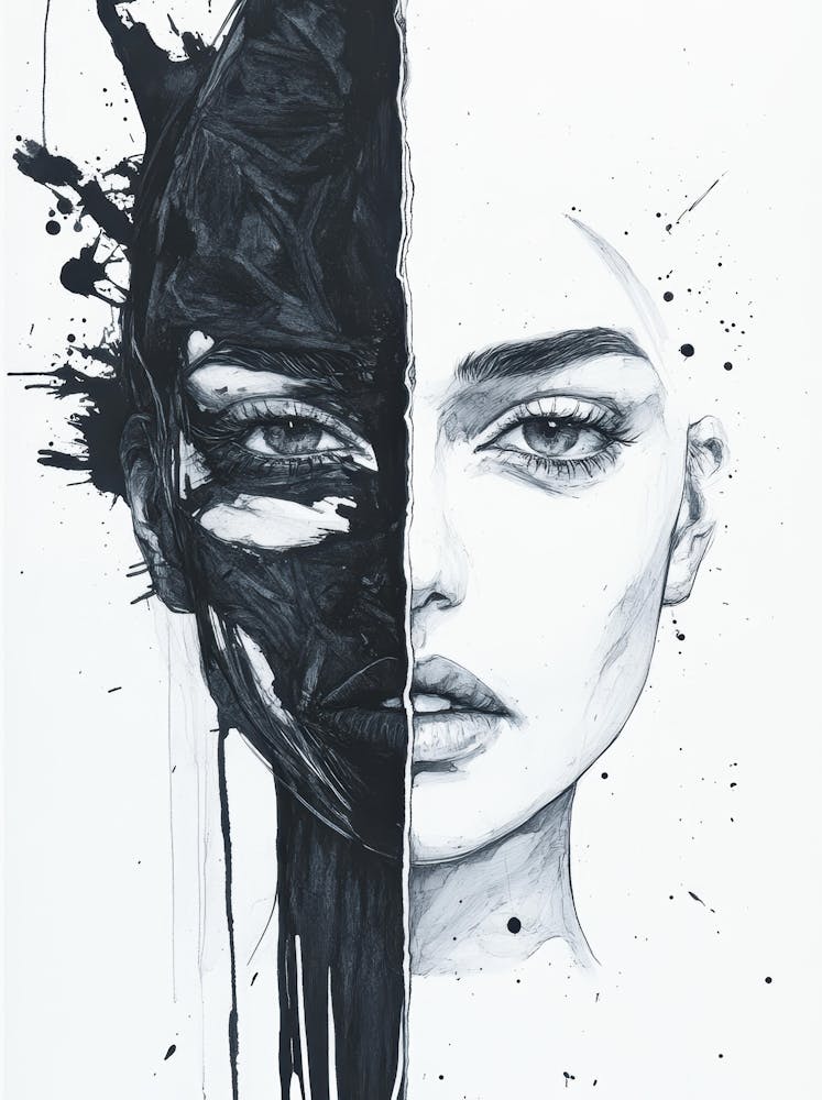 Black And White Painting 18