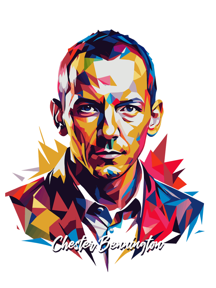 Linkin Park 03 Portrait Music Icon Style WPAP Pop Art