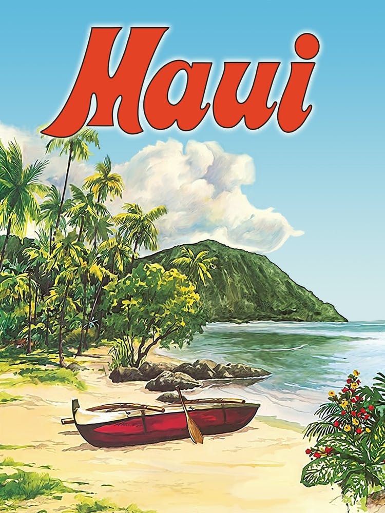 Maui Hawaii Lonely Boat On The Beach