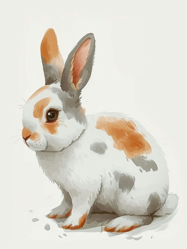 English Spot Rabbit Kids Illustration 3