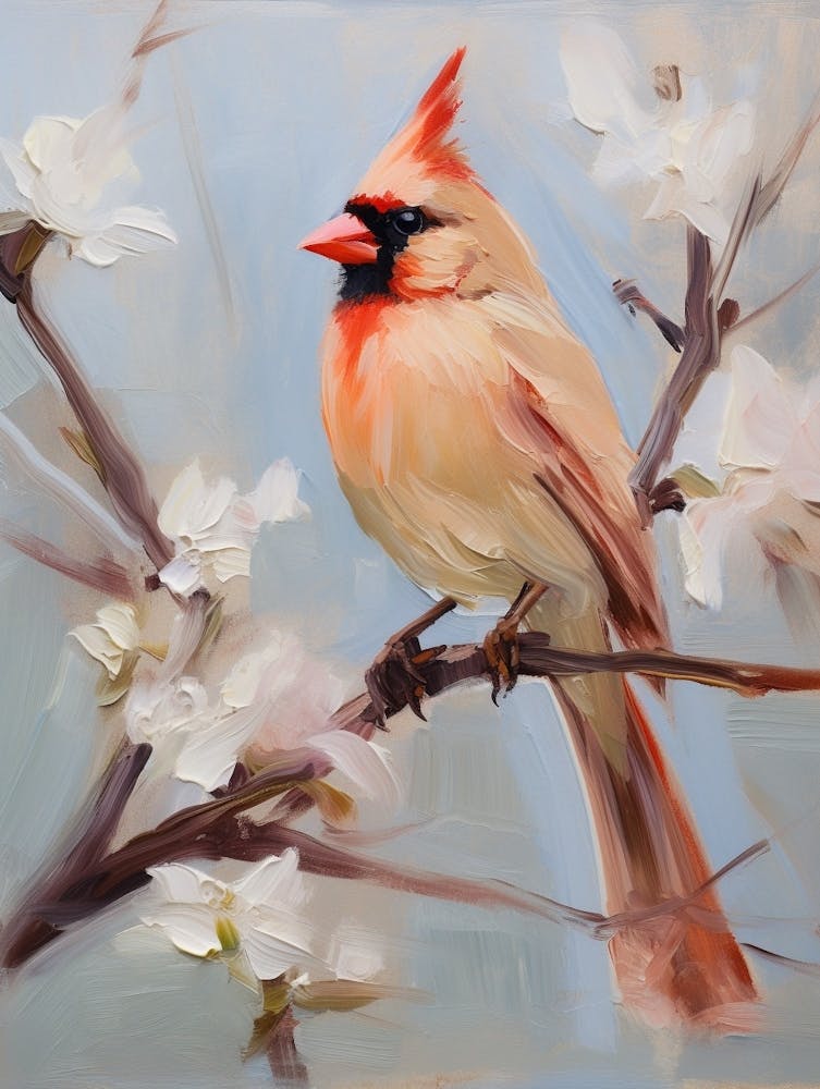 Bird Painting Northern Cardinal 4