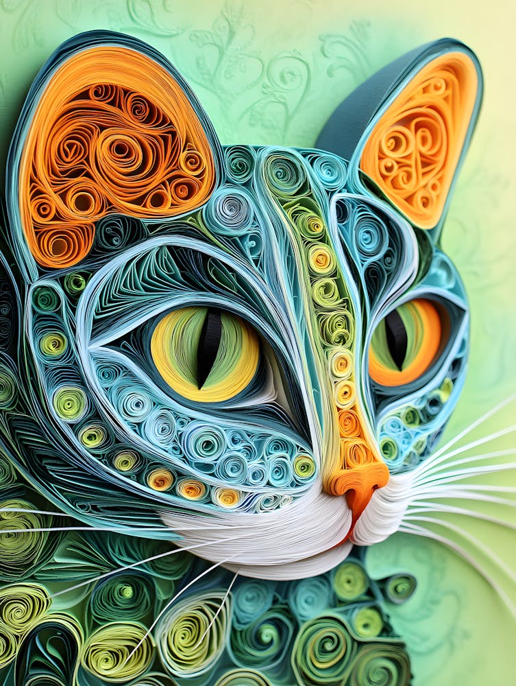 Quilling Cat 17