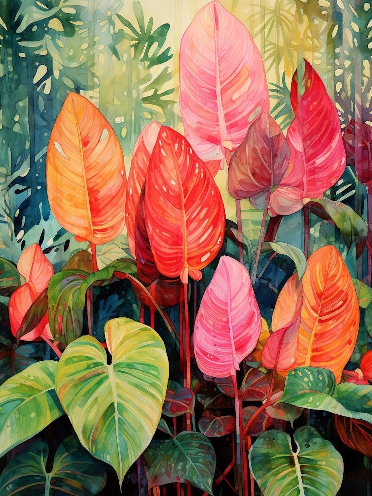 Tropical Plant Painting Prayer Plant