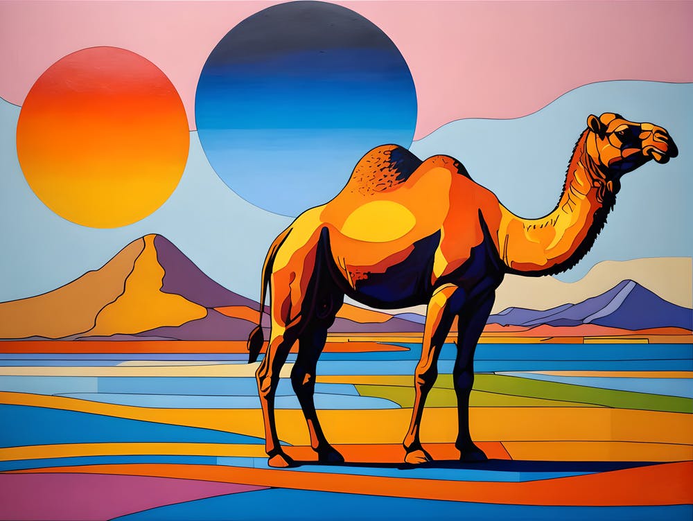 Camel Under Two Suns