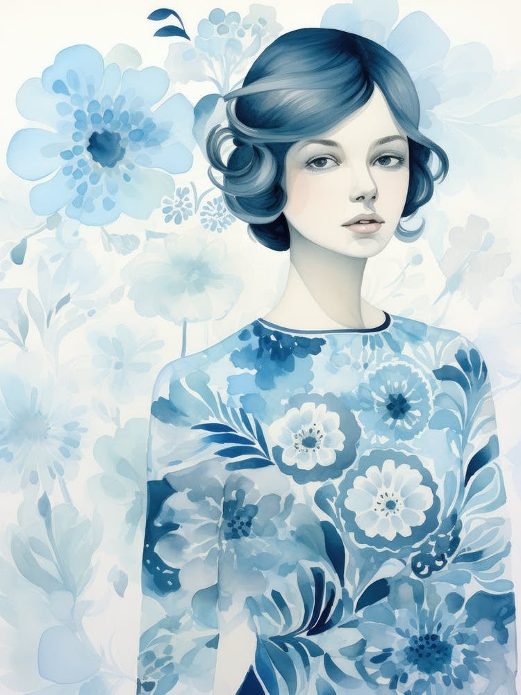 Blue Flower Girl