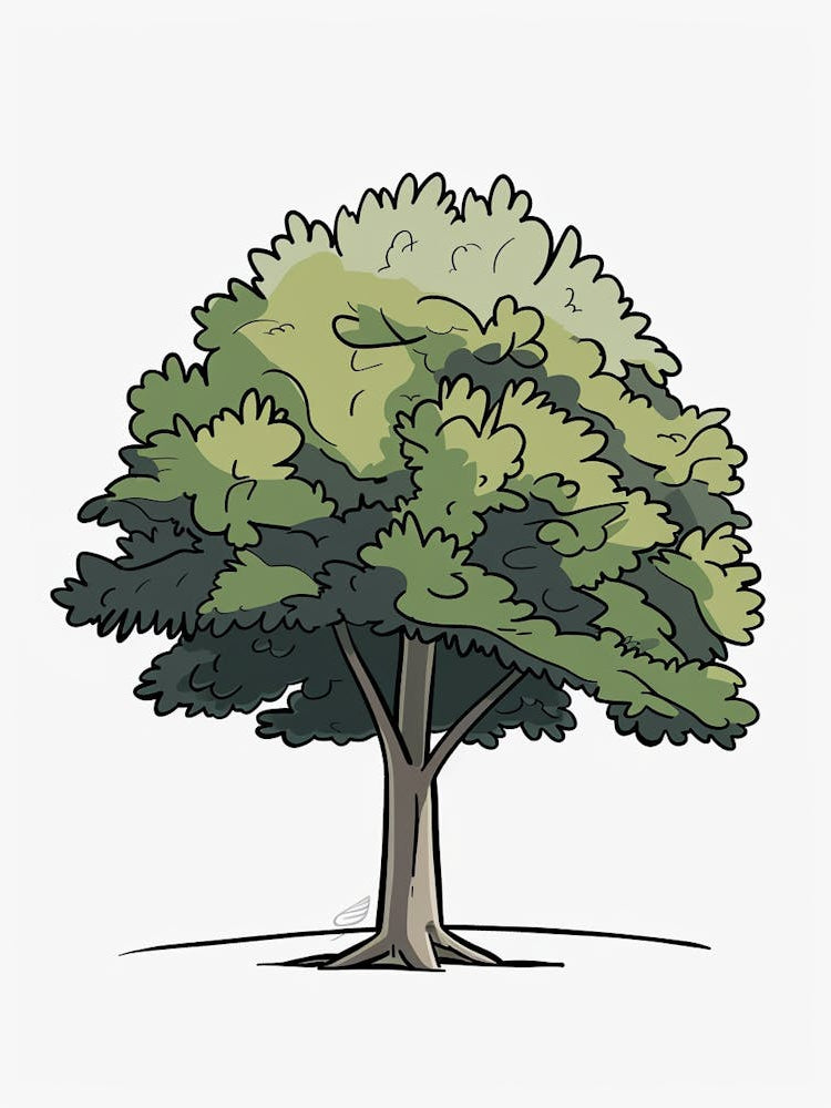 Elm Tree Pixel Illustration 2