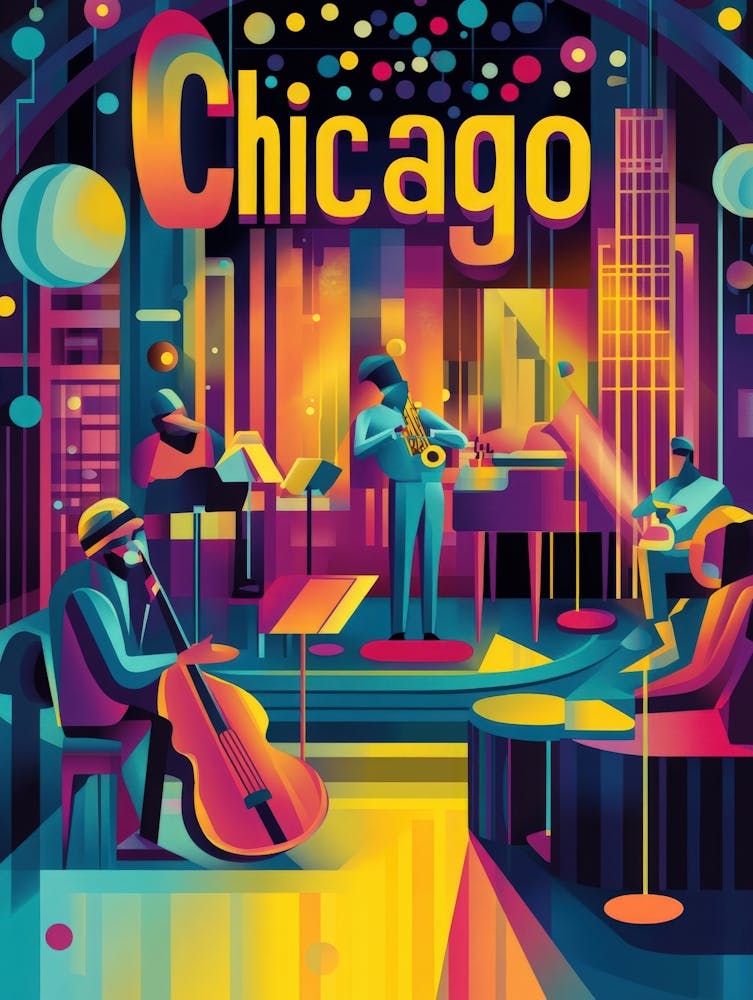Aihrgdesign Une Affiche de Voyage Inspirée des Années 70 Pour Chicago