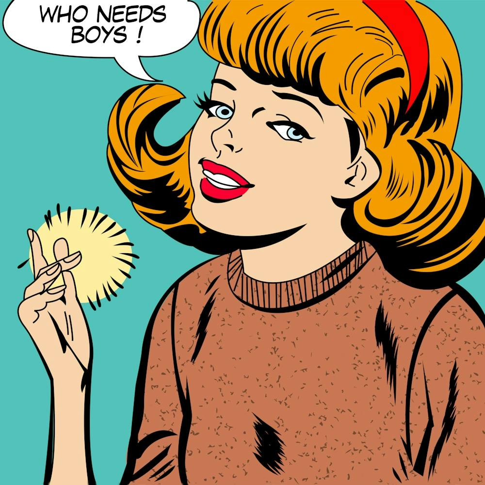 Pop Art Girl Says Who Needs Boys