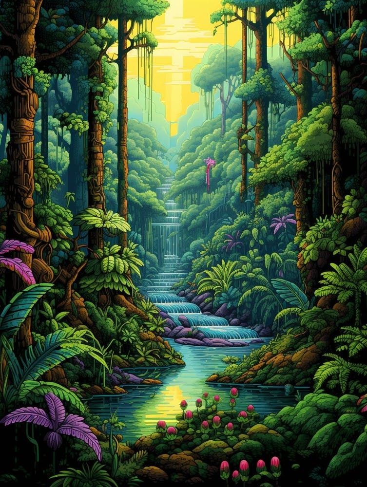 Sarawak Forest Pixel Art 3