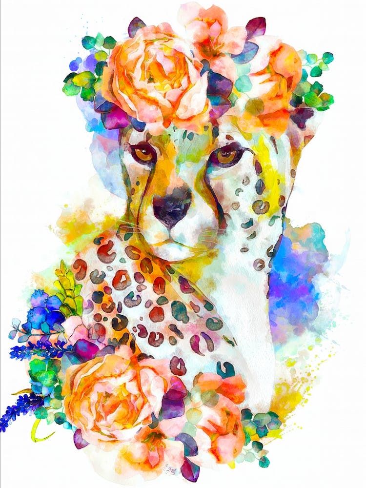 Floral Cheetah