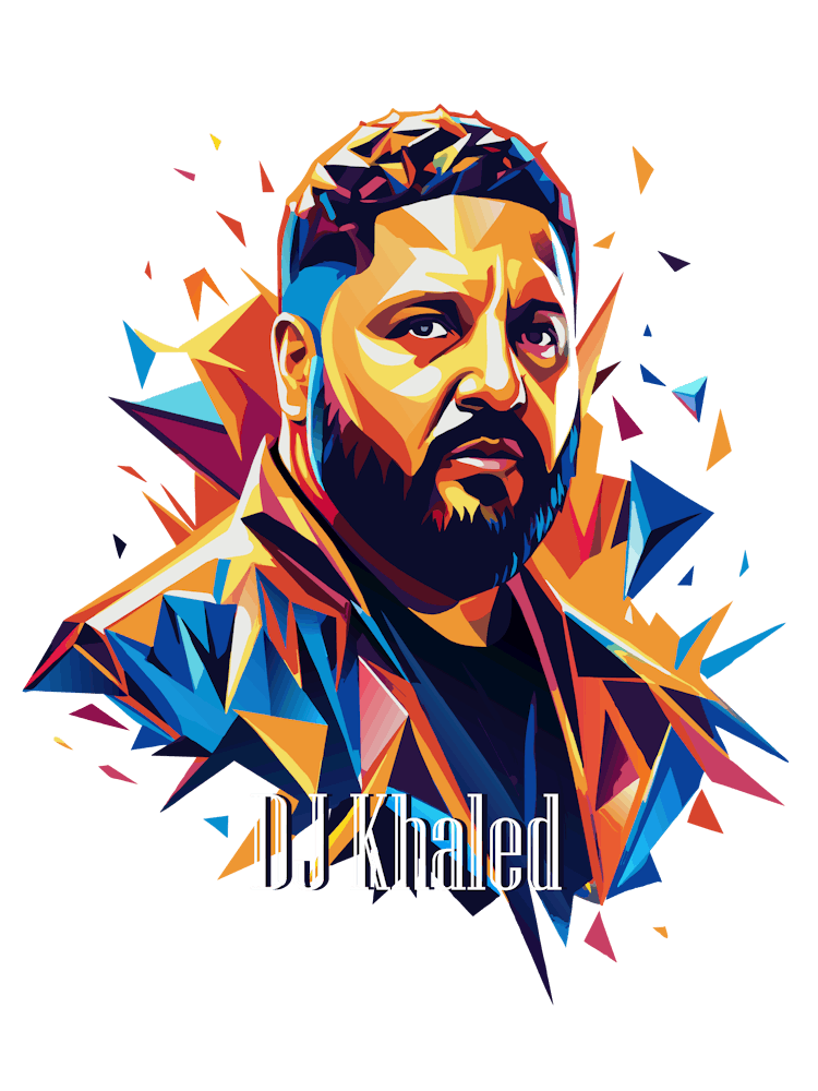 Dj Khaled 01 Portrait Music Icon Style WPAP Pop Art