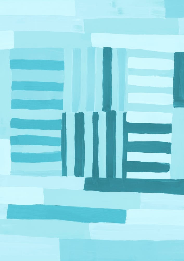 Painted Color Block Grid In Mint