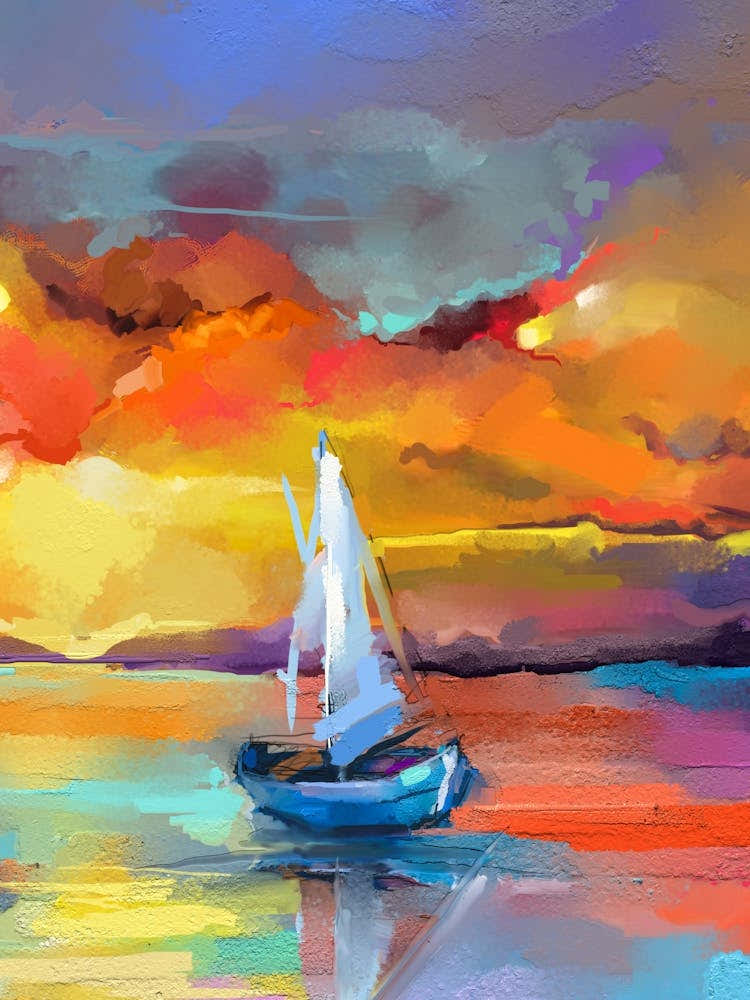 Sailboat At Sunset 2