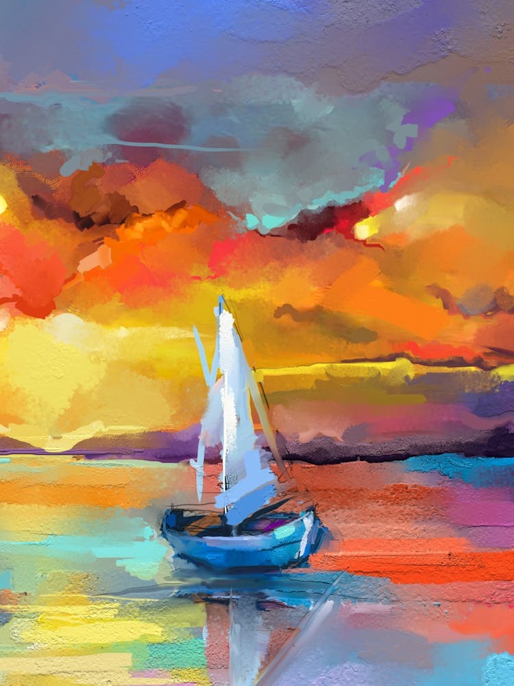 Sailboat At Sunset 2