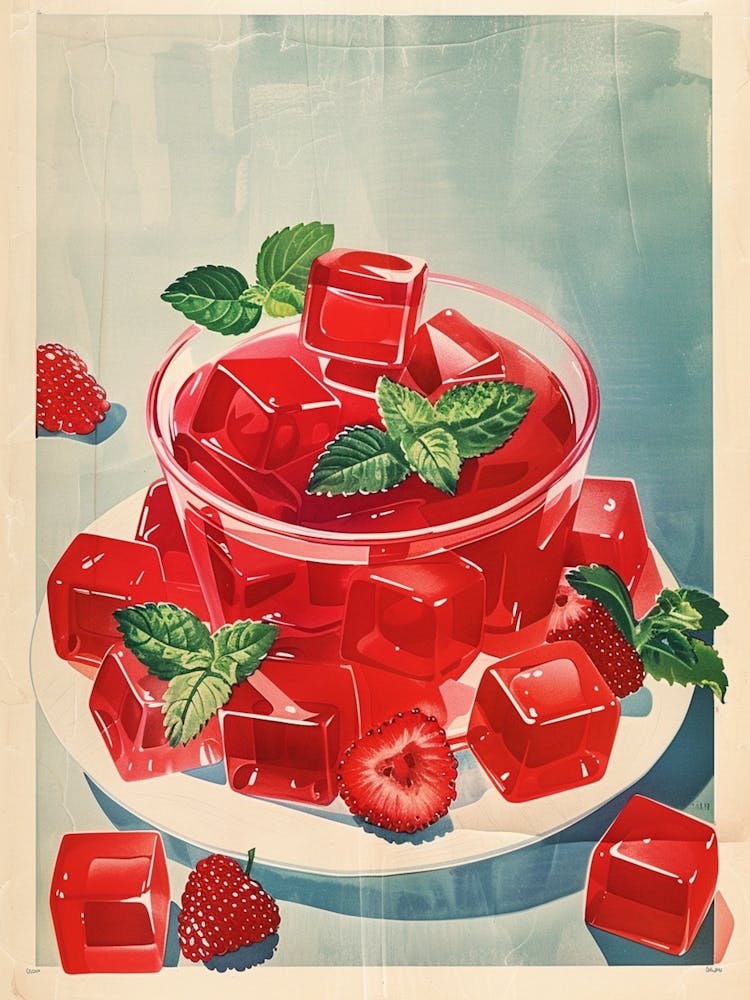 Red Jelly Vintage Cookbook Inspired 1