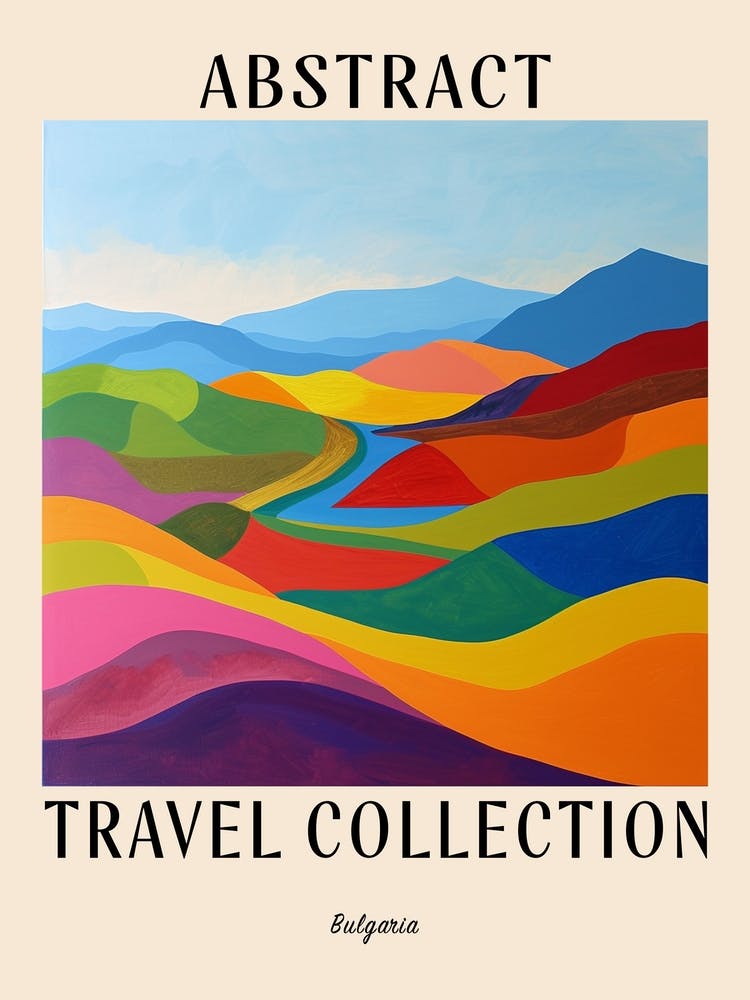 Abstract Travel Collection Poster Bulgaria 2