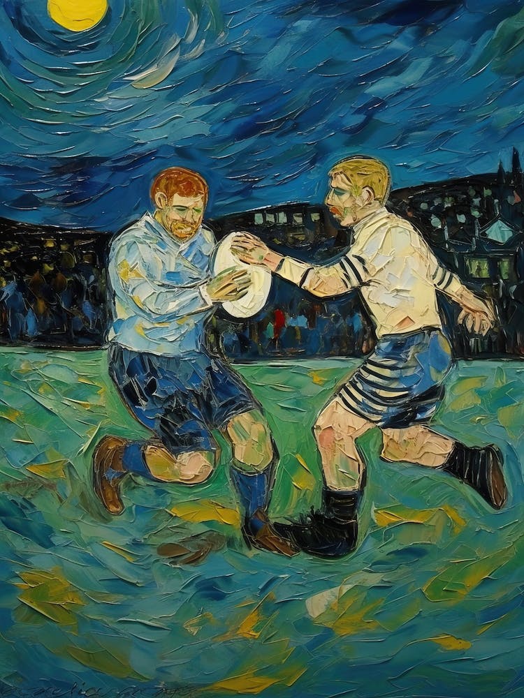 Rugby In The Style Of Van Gogh 1