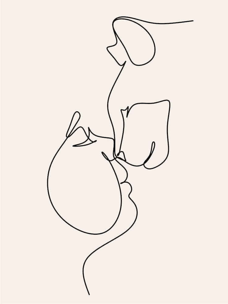 Katzen-Linienzeichnung