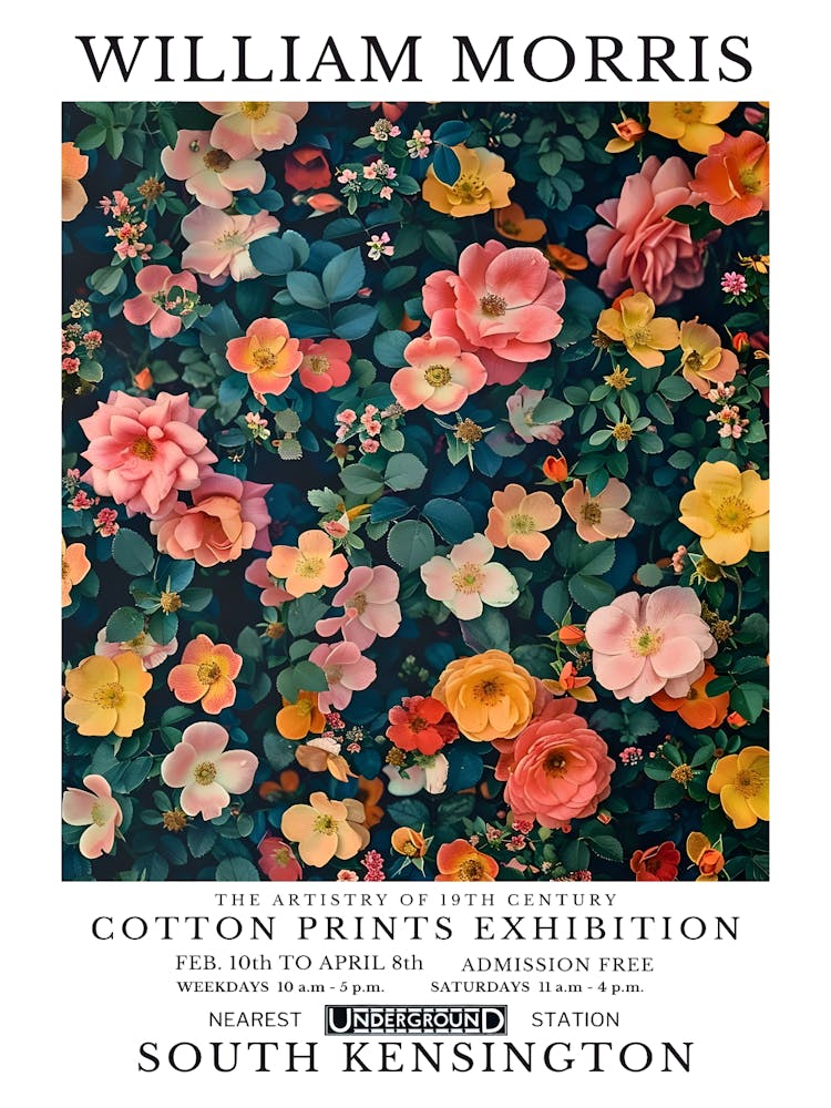 William Morris Exposition d'Impressions sur Coton 94
