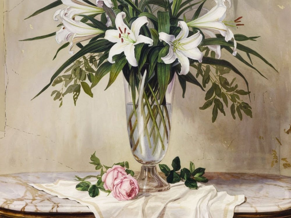 White Lilies In A Vase 1