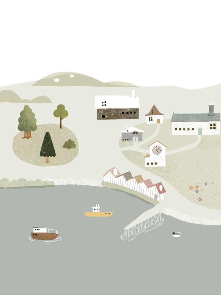Cute Seaside Town Nursery