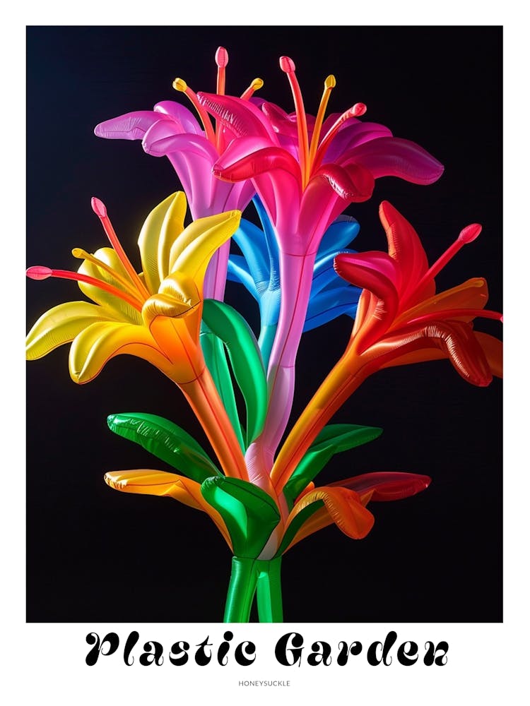 Bright Inflatable Flowers Poster Honeysuckle 1