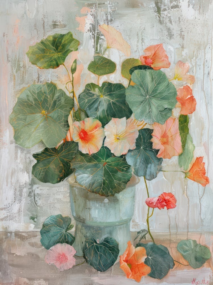 A World Of Flowers Nasturtium 3 Painting