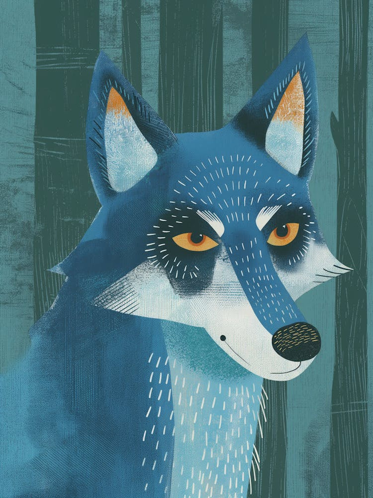 Portrait Of A Thoughtful Wolf