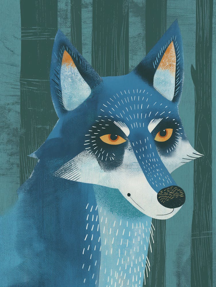 Portrait Of A Thoughtful Wolf