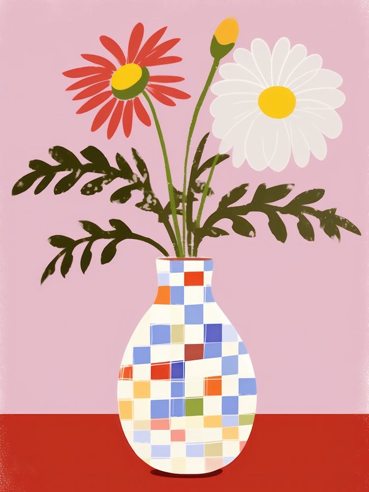 Wild Flowers White Tones In Vase 2