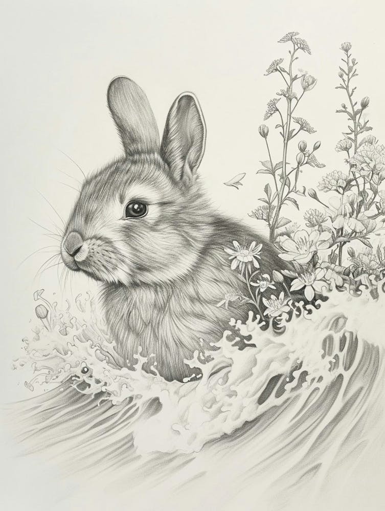Polish Rabbit Drawing 4 Art Print by Ritual Art Prints – Fy!