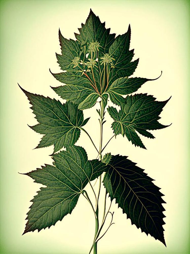 Snakeroot Leaf Vintage Botanical 1