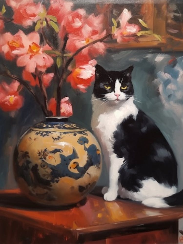 Camellia With A Cat 2