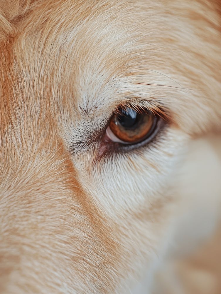 Golden Retriever Eye.Generated AI.
