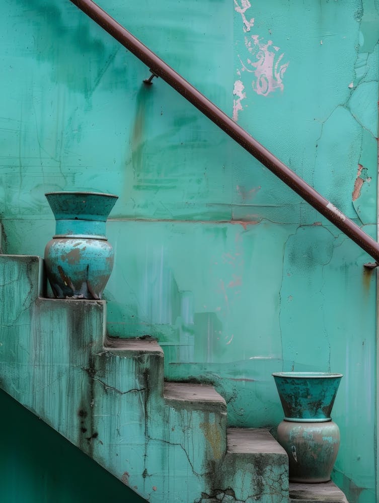 Stairway With Pots